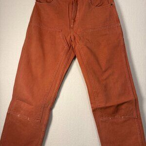 Straight Leg Women’s Jeans in Rust Orange